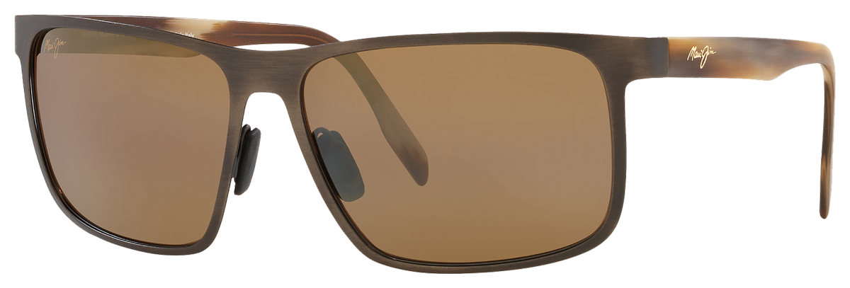 Maui Jim Wana Glass Polarized Sunglasses - Brushed Chocolate/HCL Bronze - X-Large