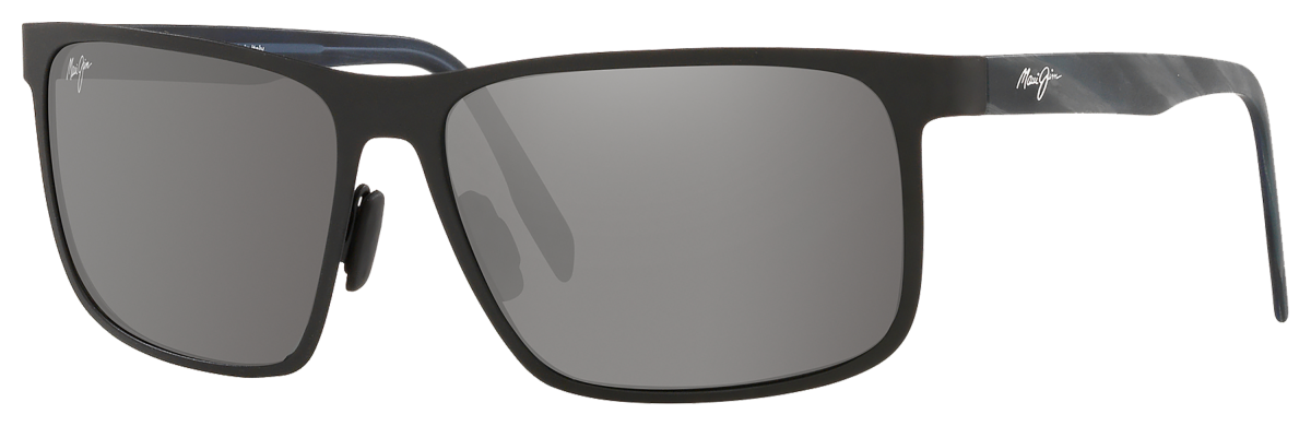 Maui Jim Wana Glass Polarized Sunglasses - Matte Black/Gray - X-Large