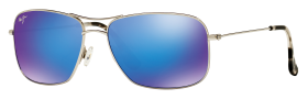 Maui Jim Wiki Wiki Polarized Sunglasses - Silver/Blue Hawaii Mirror