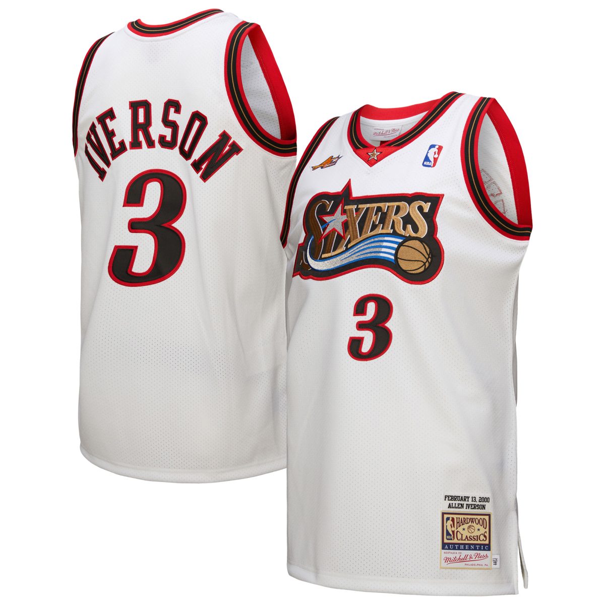 Men's Mitchell & Ness Allen Iverson White Philadelphia 76ers 2000 NBA All-Star Game Authentic Jersey