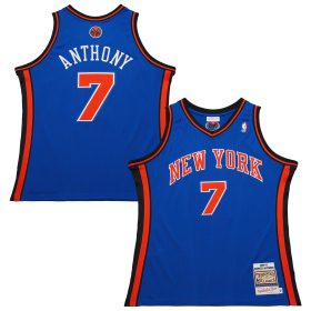 Men's Mitchell & Ness Carmelo Anthony Royal New York Knicks 2010/11 Hardwood Classics Authentic Jersey