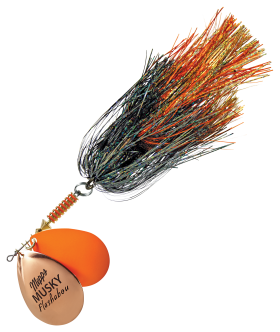 Mepps Double-Blade Musky Flashabou Spinner - Pumpkin Bream