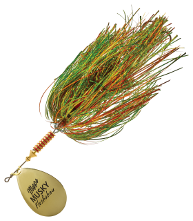 Mepps Musky Flashabou Spinner - Gold Firetiger - 1-1/4 oz.