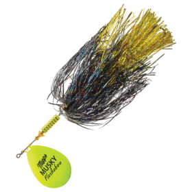 Mepps Musky Flashabou Spinner - Hot Chartreuse/Black Chartreuse - 1-1/4 oz.