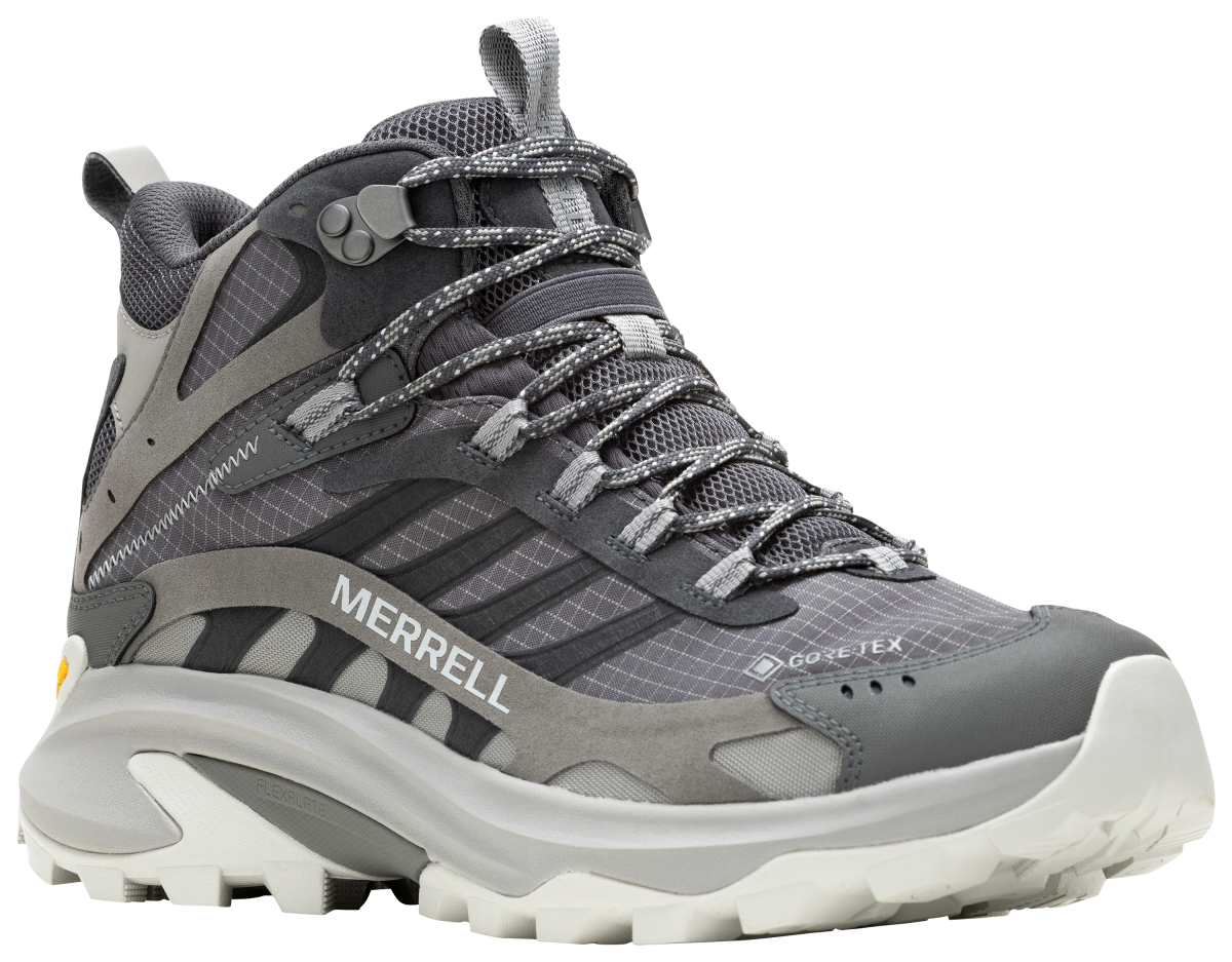 Merrell Moab Speed 2 Mid GTX Waterproof Hiking Boots for Men - Asphalt - 11.5M