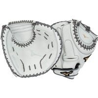 Mizuno MVP Prime GXS50PF4W 34" Catcher's Mitt - White/Gray - 2022 Model