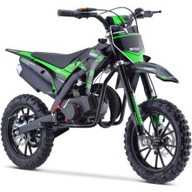 MotoTec Thunder 50cc 2-Stroke Kids Gas Dirt Bike - Green