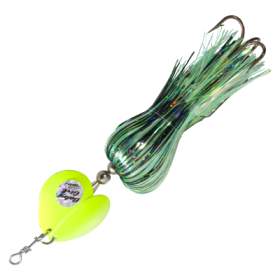 Musky Mayhem Baby Girl Spinner - 7" - Black Chartreuse/Chartreuse