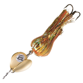 Musky Mayhem Baby Girl Spinner - 7" - Gold Orange/Gold