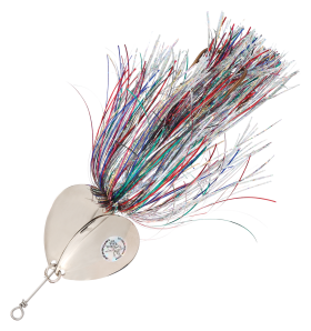 Musky Mayhem Tackle Double Showgirl Spinner - 7-1/2'' - Rainbow/Nickel