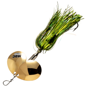 Musky Mayhem Tackle Micro Double Cowgirl Spinner - 3/4 oz. - Chartreuse/Gold