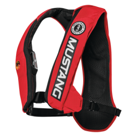 Mustang Survival Elite 28 Inflatable Life Vest with HIT - Red