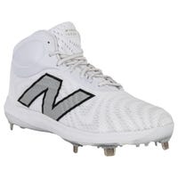 New Balance 4040v7 Men's Mid Metal Baseball Cleat in White Size 7.0