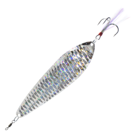 Nichols Lures Bass Mafia Big Larry Spoon - Shattered Glass Silver