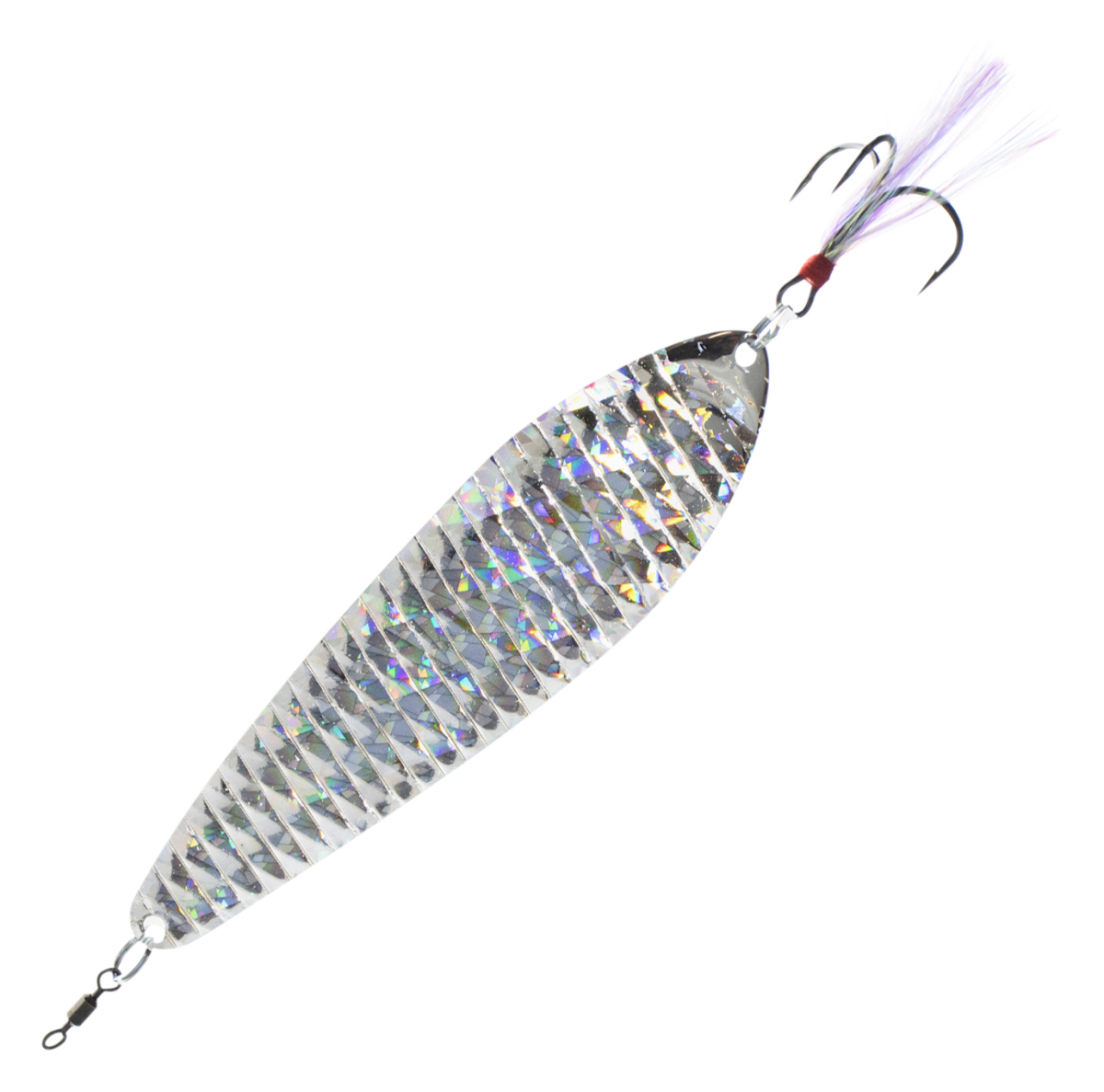 Nichols Lures Bass Mafia Big Larry Spoon - Shattered Glass Silver