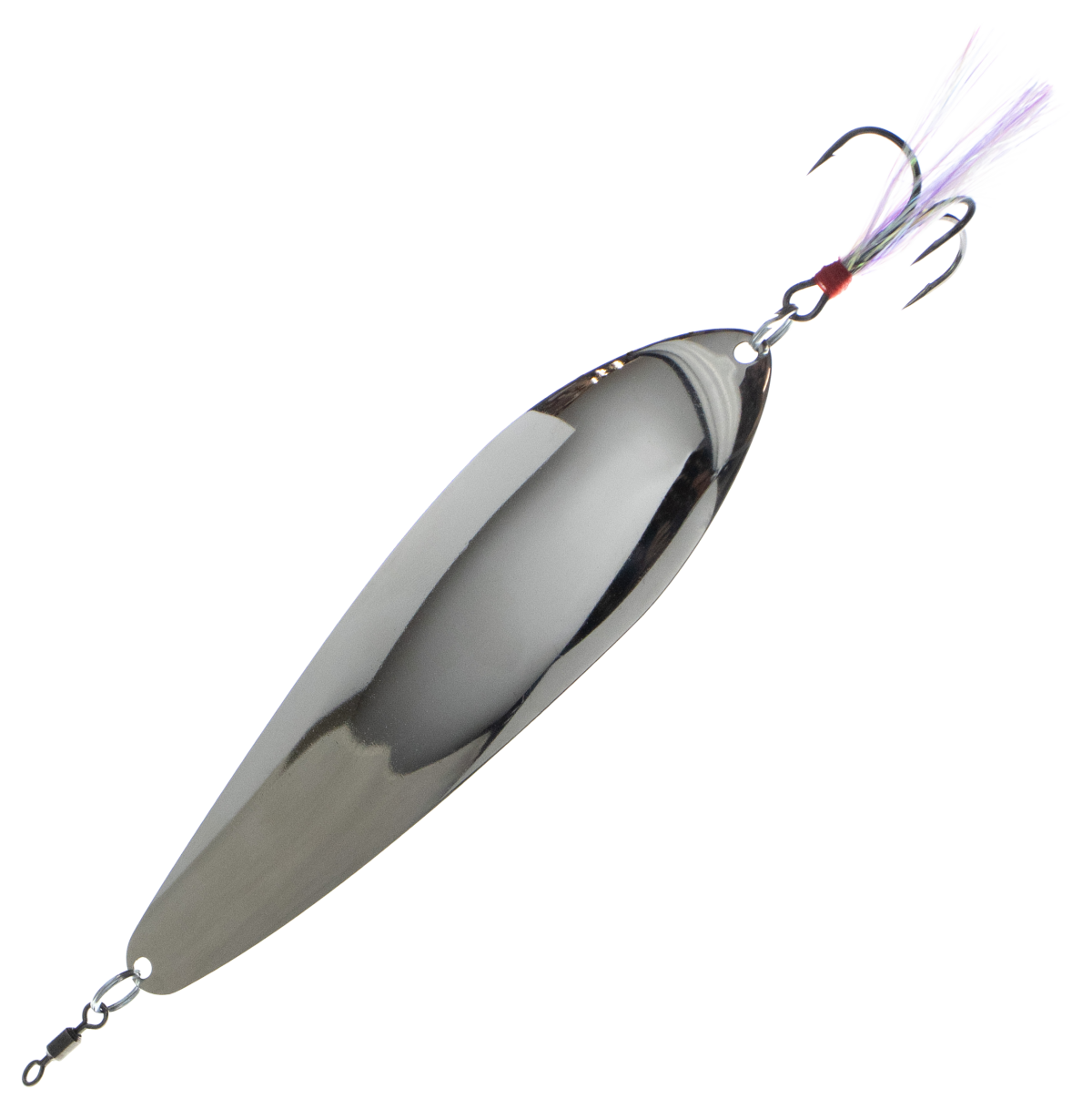 Nichols Lures Bass Mafia Big Larry Spoon - Silver Chrome