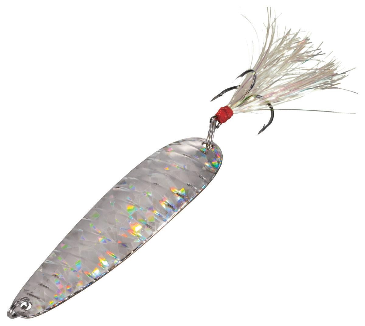 Nichols Lures Lake Fork Flutter Spoon - 6-1/2" - Shattered Glass Silver