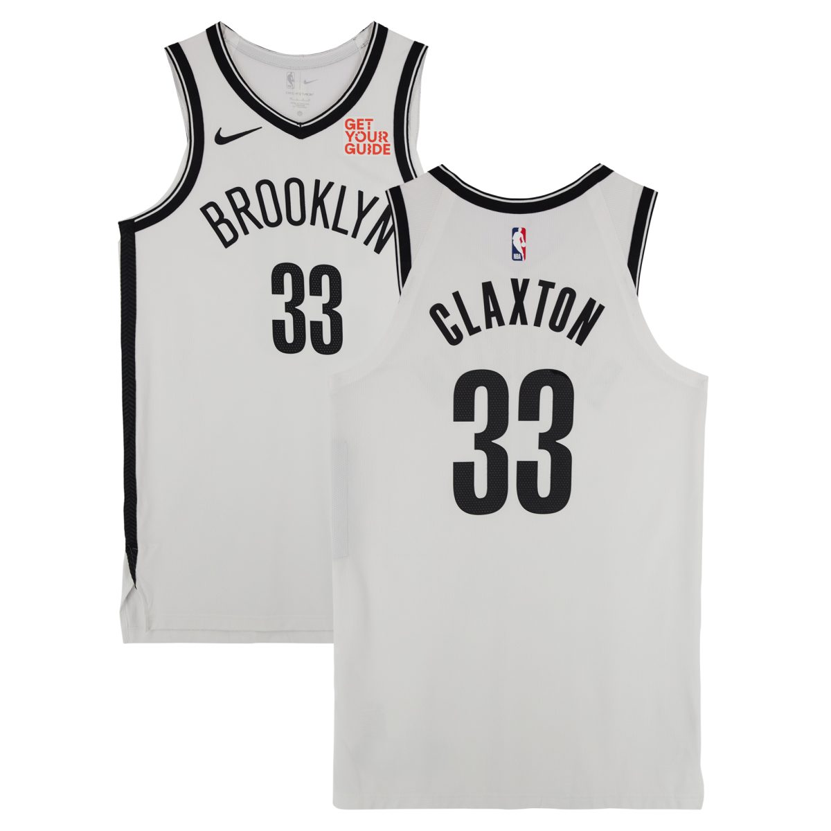 Nicolas Claxton Brooklyn Nets Game-Used #33 White Nike Jersey vs. Philadephia 76ers on November 22 & Sacramento Kings on November 24, 2024 - Size 48+4