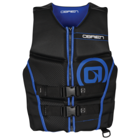 O'Brien Flex V-Back Life Jacket for Men - Black/Blue - Large