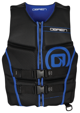 O'Brien Flex V-Back Life Jacket for Men - Black/Blue - Large