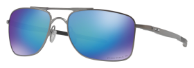 Oakley Gauge 8 OO4124 Prizm Grey Iridium Mirror Polarized Sunglasses - Matte Gunmetal/Prizm Sapphire Iridium Mirror