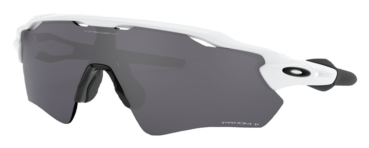 Oakley Radar EV Path OO9208 Prizm Grey Polarized Sunglasses - Polished White/Prizm Black - Large