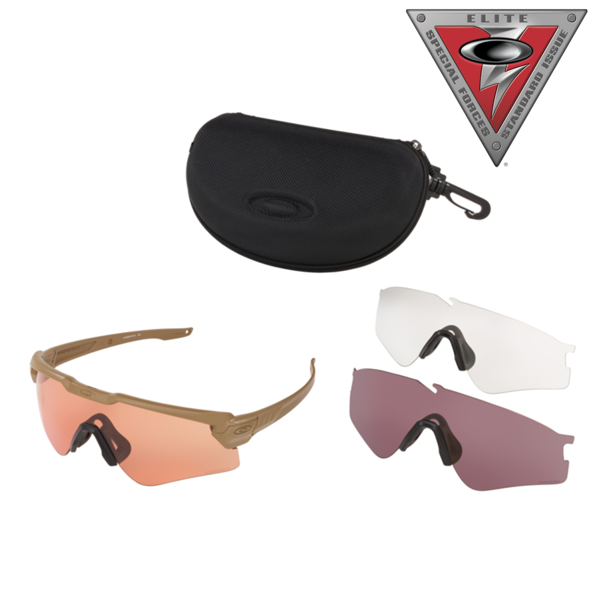 Oakley SI Ballistic M Frame Alpha Array OO9296 Prizm TR22/TR45 and Clear Lens Sunglasses - Terrain Tan/Prizm TR45/22 - XX-Lrg