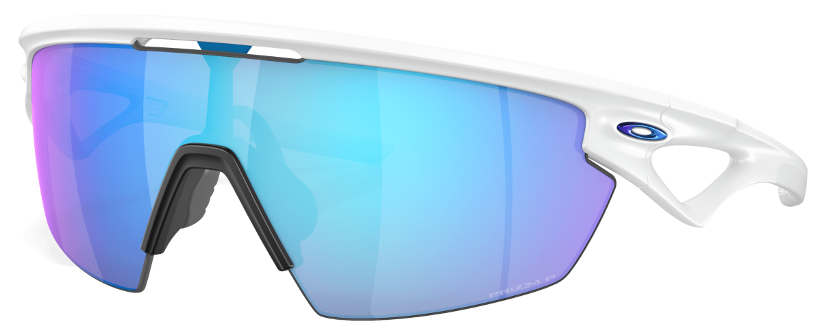 Oakley Sphaera OO9403 Prizm Grey Polarized Sunglasses - Matte White/Prizm Sapphire - Large