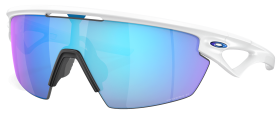 Oakley Sphaera OO9403 Prizm Grey Polarized Sunglasses - Matte White/Prizm Sapphire - Large