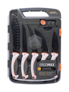 Outdoor Edge ErgoMax 6-Piece Professional Grade Game Processing Knife Set