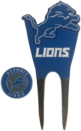 PAC Golf Detroit Lions Divot Repair Tool & Ball Marker