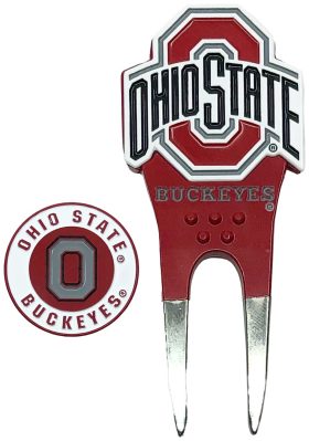 PAC Golf Ohio State Buckeyes Divot Repair Tool & Ball Marker