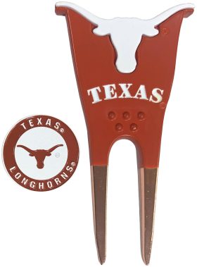 PAC Golf University of Texas Divot Repair Tool & Ball Marker - Orange