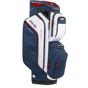 PING 2025 Pioneer Cart Bag - Navy/White/Red