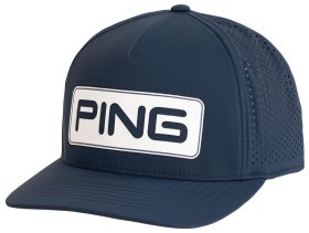 PING Tour Vented Delta Men's Golf Hat - Blue