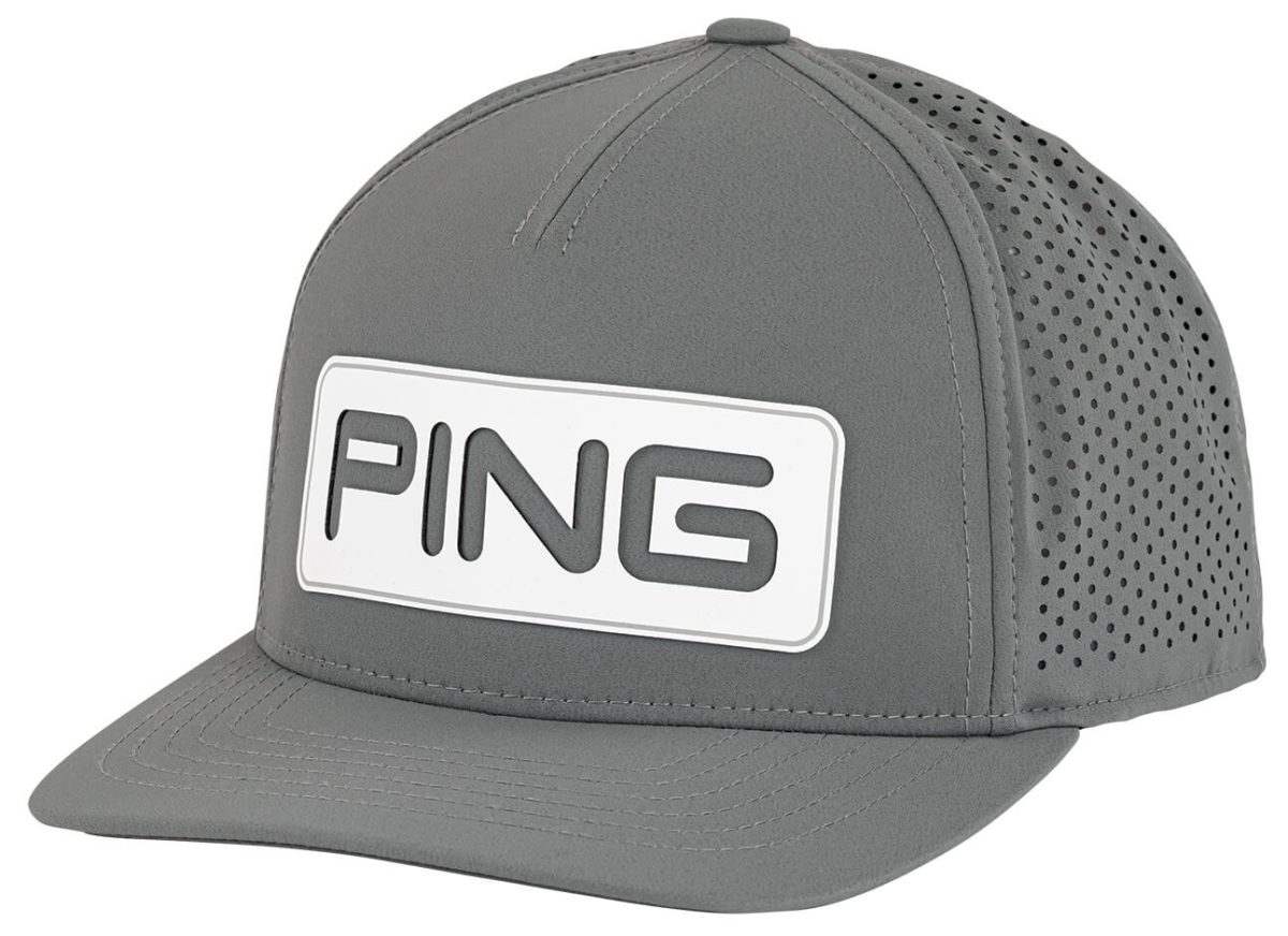 PING Tour Vented Delta Men's Golf Hat - Grey