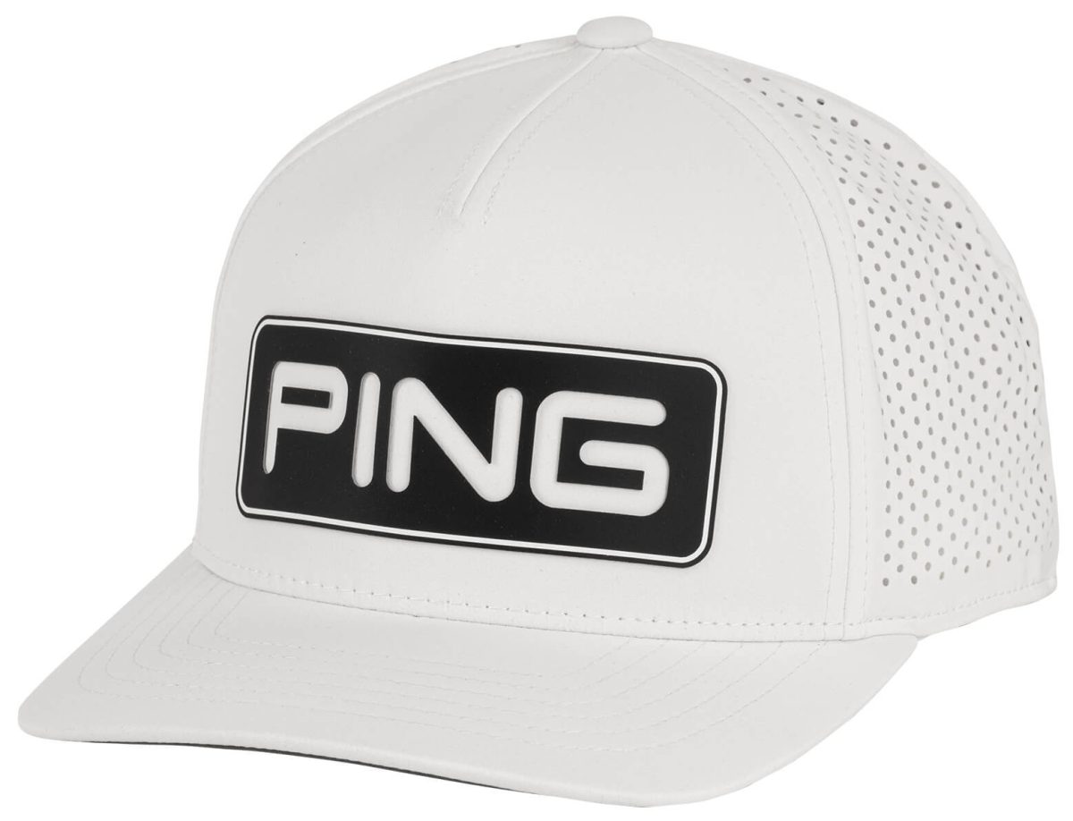 PING Tour Vented Delta Men's Golf Hat - White