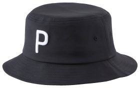 PUMA P Men's Golf Bucket Hat - Black, Size: Small/Medium