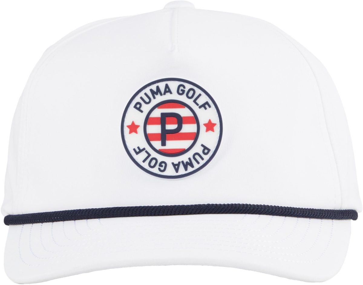 PUMA Pars And Stripes Rope Tech Snapback Men's Golf Hat - White, Size: One Size