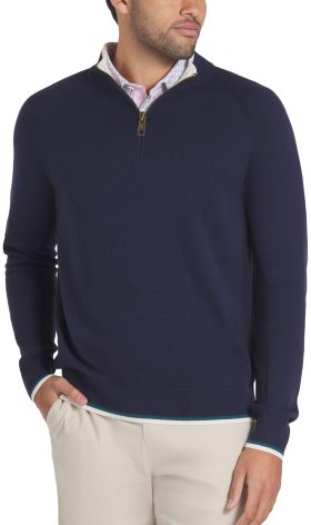 PUMA X AP Knit Quarter-Zip Men's Golf Pullover - Arnold Palmer Collection - Blue, Size: Large