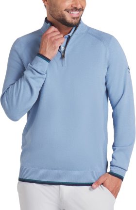 PUMA X AP Knit Quarter-Zip Men's Golf Pullover - Arnold Palmer Collection - Blue, Size: Small