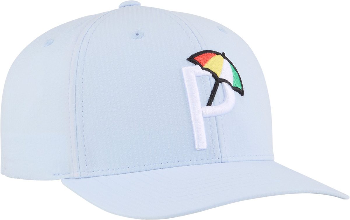 PUMA x AP Seersucker Six Panel Men's Golf Hat - Arnold Palmer Collection - Blue, Size: One Size