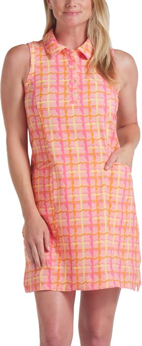 PUMA x Dani Dazey Womens Sleeveless Golf Dress - Pink, Size: Large