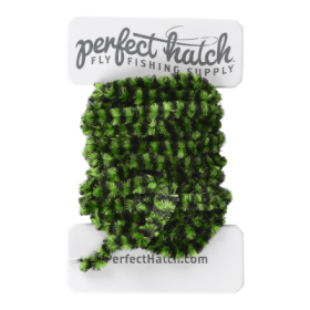 Perfect Hatch Variegated Chenille - Insect Green/Black - Medium