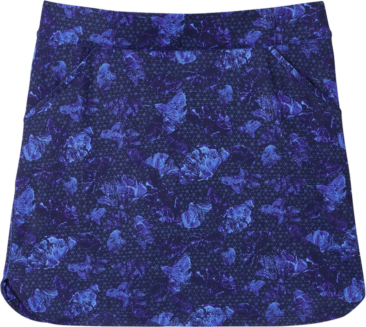 Peter Millar Womens Ginko Print Alice Petal Hem Golf Skort - Blue, Size: X-Large