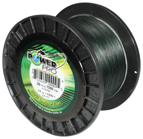 PowerPro 1500 Yard Braided Spectra Fiber Micro Filament Line - Moss Green - 50 lb.