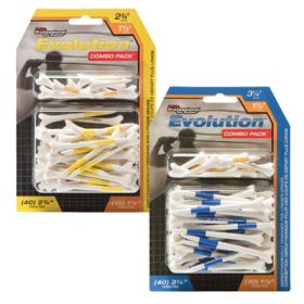 Pride Golf Professional Tee System Evolution Combo Pack Tees 2 3/4 inches 1 1/2 inches/Yellow/White