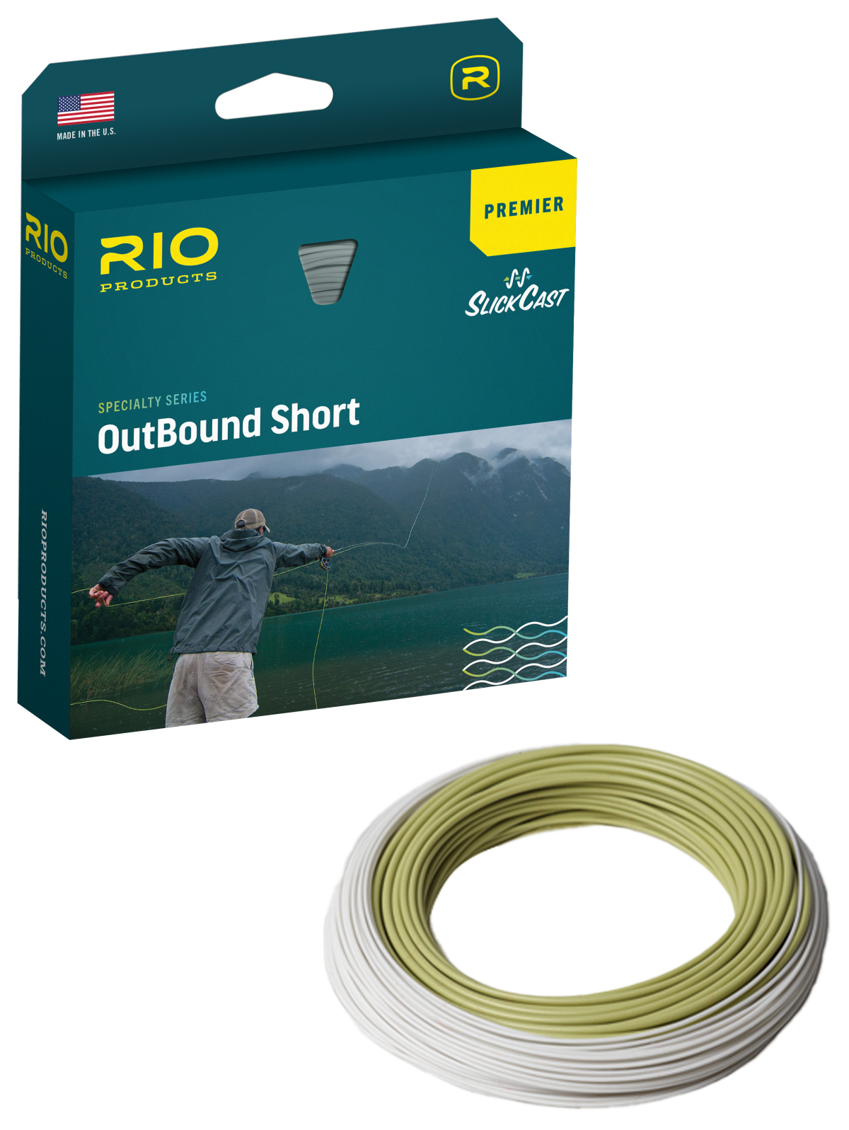 RIO OutBound Short Fly Line - Moss/Ivory - 6