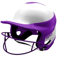 RIP-IT Vision Pro Helmet featuring Blackout Technology in White/Purple Size Medium/Large