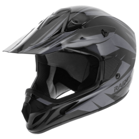 Raider RX2 MX Off-Road Helmet for Adults - Black/Silver - L